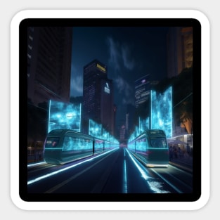 Luminocity: A Futuristic Utopia of Innovation and Harmony Sticker